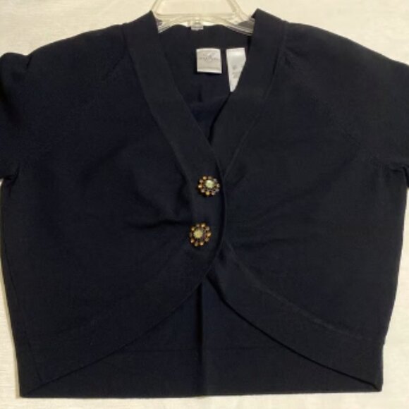 EMMA JAMES by Liz Claiborne Women's Long Sleeve Bolero Top Size L - Picture 1 of 5